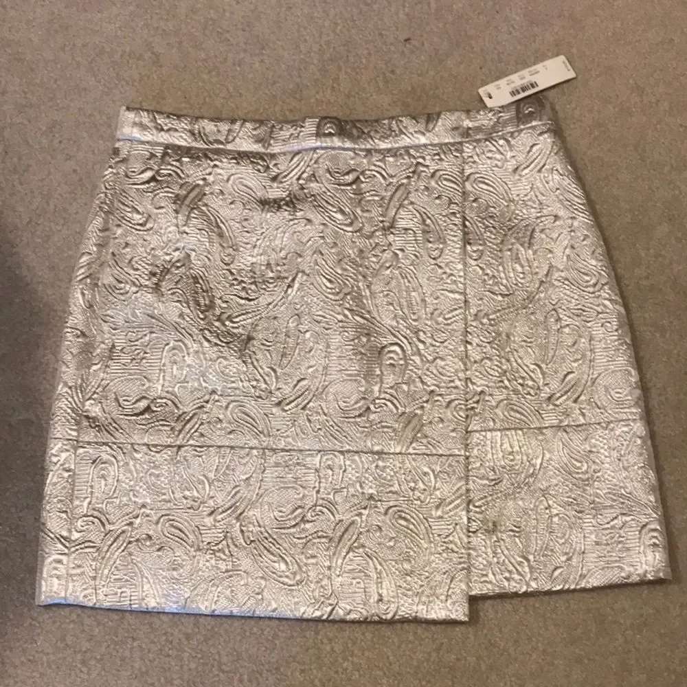 Jcrew metallic skirt
